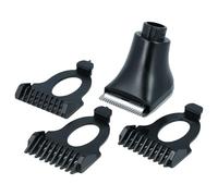 vhbw Beard Trimmer Head Attachment Set Compatible with Philips S5000 Series S5370, S5390, S5380 Razor - 4-Part Kit with 3mm / 5mm / 7mm Beard Combs