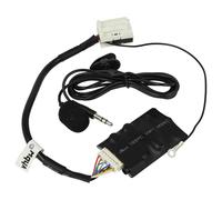 vhbw Bluetooth Adapter compatible with Skoda Superb 2008-2011 Stream, Rhapsody, RNS 2, RCD 300/500 Car Radio - Incl. Microphone, Jack Cable + Clip
