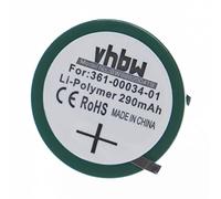 vhbw Button Cell Battery compatible with Garmin Forerunner 410CX Smartwatch Watch Fitness Bracelet (290 mAh, 3.7 V, Li-polymer)