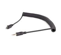 vhbw Cable compatible with Fujifilm X30, X-A1, X70, X-A10 Camera, DSLR - Connecting Cable, 135 cm, Spiral Cord