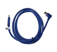vhbw Cable USB 3.0 A to USB 3.0 B for Hard Drive, Printer, Monitor - USB Data Transfer Cable, Angled, 1.8 m, Blue