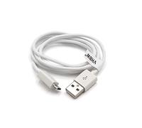 vhbw Cable USB to Micro USB 1m White Suitable for Sony Cyber-Shot DSC-HX400, DSC-HX400V, DSC-HX50, DSC-HX50V, DSC-HX60, DSC-HX60V, DSC-HX80, DSC-HX90