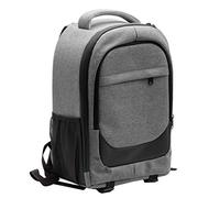 vhbw Camera Backpack Canvas / Soft Inner Lining Grey / Black Suitable for Panasonic Lumix DMC-L10 Camera / Digital Camera / DSLR
