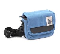 vhbw Camera Bag for Sony Cyber-Shot DSC-H300, DSC-RX100 Canvas Blue,Grey