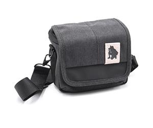 vhbw Camera Case Bag Compatible with Nikon Coolpix A1000 Camera - Black + Shoulder Strap, 195 x 155 x 115 mm