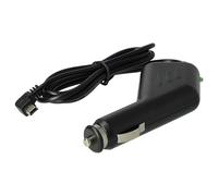 vhbw Car Charging Cable Mini USB 12V Cigarette Lighter Adapter 1.0 A for GPS, MP3 Player, Sat Nav, 90° Plug Black 11 cm