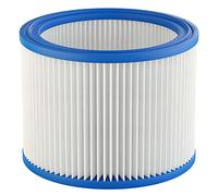 vhbw Cartridge Filter compatible with Nilfisk IVB 3, IVB 7X ATEX Z22, VL200 Vacuum Cleaner - Blue White