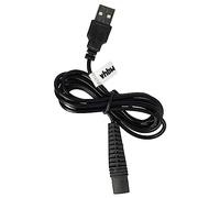 vhbw Charging Cable compatible with Braun Series 3 3020s, 3030s, 3040s, 301s, 3020 Razor - Power Cable, 120 cm, Black