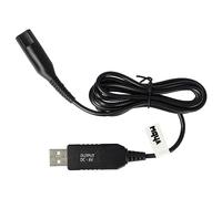 vhbw Charging Cable Replacement for Braun 8161561, 81615618, 491-5691, 81747675 for Razor - Power Cable, 120 cm, Black