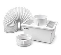 vhbw Condenser Box Replacement for Electrolux 50294700005 for Tumble Dryer - Indoor Condenser Kit with Vent Hose & Adapter White