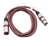 vhbw DMX Cable XLR Male Plug to XLR Female Socket compatible with Spotlights, Stage Lighting, Party Lights - 3 Pins, PVC Shielding, brown, 2m