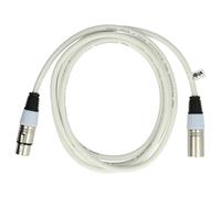 vhbw DMX Cable XLR Male Plug to XLR Female Socket compatible with Spotlights, Stage Lighting, Party Lights - 3 Pins, PVC Shielding, white, 2m