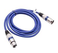 vhbw DMX Cable XLR Male Plug to XLR Female Socket compatible with Spotlights, Stage Lighting, Party Lights - 3 Pins, PVC Shielding, blue, 2m