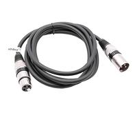 vhbw DMX Cable XLR Male Plug to XLR Female Socket compatible with Spotlights, Stage Lighting, Party Lights - 3 Pins, PVC Shielding, black, 2m