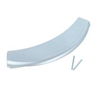 vhbw Door Handle Replacement for Bosch 00647449, 00490902, 647449, 490902 for Washing Machine Stainless Steel/Plastic Silver