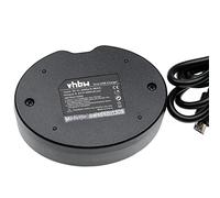 vhbw Dual Micro-USB Charger compatible with Panasonic VW-VBD2E, VW-VBD1E Camera Battery + Micro-USB Cable, Charging Indicator