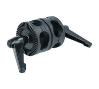 vhbw Dual Pivot Mount for Reflectors, Light Stands - Pipe Clamp suitable for 19/22 / 25/28 mm Tubes, Rods