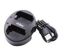 vhbw Dual USB Battery Charger compatible with Sony Alpha ILCE-7M4, ILCE-9M2 Camera Batteries - Cradle
