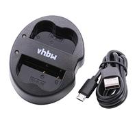 vhbw Dual USB Charger compatible with Sigma SD15, SD1, SD14 Camera Battery - Cradle, Charging Status Indicator