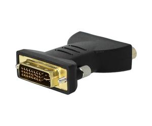 vhbw DVI to Cinch Adapter for Connecting DVI Systems to RCA Devices - 3RCA Composite Video Converter Black