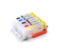 vhbw Empty Refill Ink Cartridge Set Black + Colour compatible with Canon Pixma IX6800, IX6850, MG5400 Printer, CISS + Chip (Compatible)