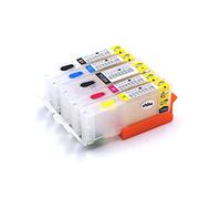 vhbw Empty Refill Ink Cartridge Set Black + Colour compatible with Canon Pixma IX6850, IX6800, MG5400 Printer, CISS + Chip (Compatible)