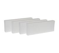 vhbw Filter Set compatible with Zehnder Paul Novus 300, 450 Ventilation Devices - Air Filter G4 / F7 (4-Part Kit), 48 x 18 x 10 cm, White