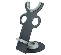 vhbw Holder Compatible with Dyson Supersonic Hair Dryer - Magnetic Dryer Stand with Accessory Organiser, Light Grey, Dark Grey