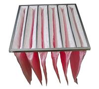 vhbw HVAC F7 Bag Filter for Air-Conditioner Unit Ventilation System, 59.2 x 59.2 x 60 cm Pink - AC Air Pocket Filter