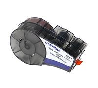 vhbw Label Tape Compatible with Brady BMP21-LAB, BMP21-PLUS, ID PAL, BMP21, LABPAL Label Printer 6.4m x 9.35 mm, Black on Orange, Plastic, Vinyl