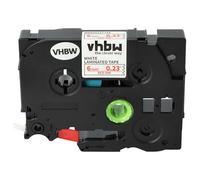 vhbw Label Tape Compatible with Brother PT 1000, 1230PC, 1200P, 1200, 1090, 1080, 1010, 1000-Series Label Printer 8m x 6 mm, Red on White