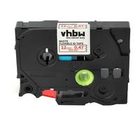 vhbw Label Tape Compatible with Brother PT 2460, 2450, 2400, 220, 2420PC, 210E, 2430PC Label Printer 8m x 12 mm, Red on White, Flexible