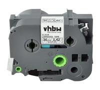 vhbw Label Tape Compatible with Brother PT 550, 9200, 550A, 3600, 9200PC, 9200DX, 9500 Label Printer 8m x 36 mm, Black on Transparent