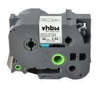vhbw Label Tape Compatible with Brother PT 9600, 9700PC, 9500pc Label Printer 8m x 36 mm, Black on White, Extra Strong, Laminated