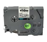 vhbw Label Tape Compatible with Brother PT H105WB, H105WN, H107B Label Printer 8m x 9 mm, Black on Transparent, Plastic, Flexible, Laminated