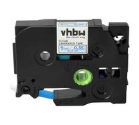 vhbw Label Tape Compatible with Brother PT H107B, H500, H300, H300LI, H200, H110 Label Printer 8m x 9 mm, Blue on Transparent, Plastic, Laminated