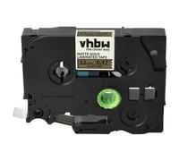 vhbw Label Tape Compatible with Brother PT H500LI, H500, H105WB, H200, H110 Label Printer 5m x 12 mm, Black on Matt-Gold, Laminated
