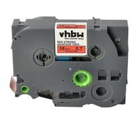 vhbw Label Tape Compatible with Brother PT H500LI, H500, P700, P750 Label Printer 8m x 18 mm, Black on Red, Extra Strong, Laminated