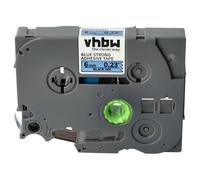vhbw Label Tape Compatible with Brother PT H500LI, P300BT, H75, H75S Label Printer 8m x 6 mm, Black on Blue, Extra Strong, Laminated