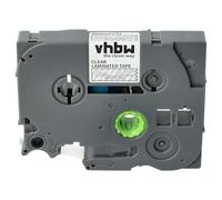 vhbw Label Tape Compatible with Brother PT P700, H100LB, H100R, E100, E100VP Label Printer 8m x 6 mm, White on Transparent