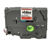 vhbw Label Tape Compatible with Brother PT P900W, P950NW, P900, P900NW Label Printer 8m x 12 mm, Black on Red, Extra Strong, Laminated