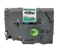 vhbw Label Tape Compatible with Brother PT ST1150, ST1150D, RL700S, RL-700S Label Printer 8m x 9 mm, Black on Green, Flexible, Laminated