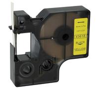 vhbw Label Tape Compatible with Dymo LabelManager 420P, 400, 450D, 450, 500TS, 500, 360D, 350D Label Printer 7m x 6 mm, Black on Yellow