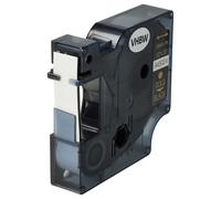 vhbw Label Tape Compatible with Dymo LabelWriter Duo 400, Duo, Duo 450 Label Printer 7m x 12 mm, Gold on Black