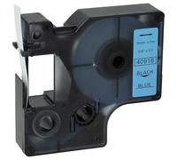 vhbw Label Tape Compatible with Dymo LabelWriter Duo 400, Duo, Duo 450 Label Printer 7m x 9 mm, Black on Blue