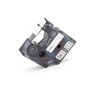 vhbw Label Tape Compatible with Dymo Rhino 6000, 5000, 5200, 4200, 3000, 1000 Label Printer 3.5m x 12 mm, Black on White, Plastic, Nylon