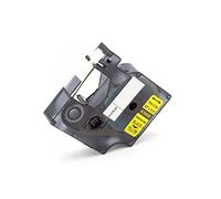vhbw Label Tape Compatible with Dymo Rhino 6000, 5000, 5200, 4200, 3000, 1000 Label Printer 3.5m x 12 mm, Black on Yellow, Nylon