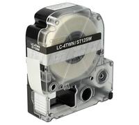 vhbw Label Tape Compatible with Epson LabelWorks LW-1000P, LW-600P Label Printer 8m x 12 mm, White on Transparent