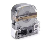 vhbw Label Tape Compatible with Epson LabelWorks LW-1000P, LW-600P Label Printer 8m x 24 mm, Black on Gold