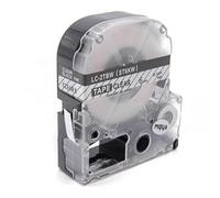 vhbw Label Tape Compatible with Epson LabelWorks LW-1000P, LW-600P Label Printer 8m x 6 mm, Black on Transparent